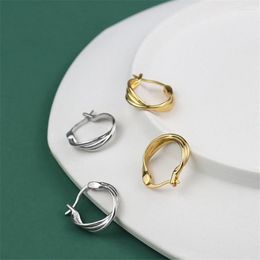Hoop oorbellen gouden drie-laags lijnlijn twist creatief Koreaanse geometrische koperen oorbel voor vrouwen vrouwelijke retro drop 2023 trend sieraden