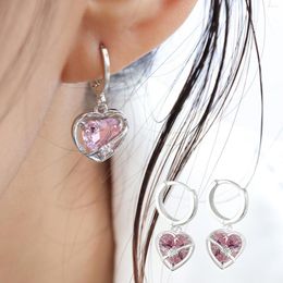 Boucles d'oreilles gothiques en forme de cœur de pêche pour femmes, pendentif goutte, doux et Cool, esthétique, accessoires bijoux Y2K