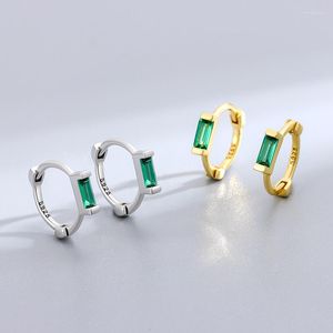 Hoop oorbellen groen zirkon voor vrouwen knuffels sieraden geschenken eh2087