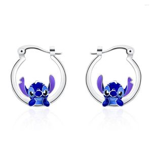 Boucles d'oreilles créoles Harong Stitch, pendentifs de dessin animé mignon, bijoux cadeau pour femme, cadeau de noël