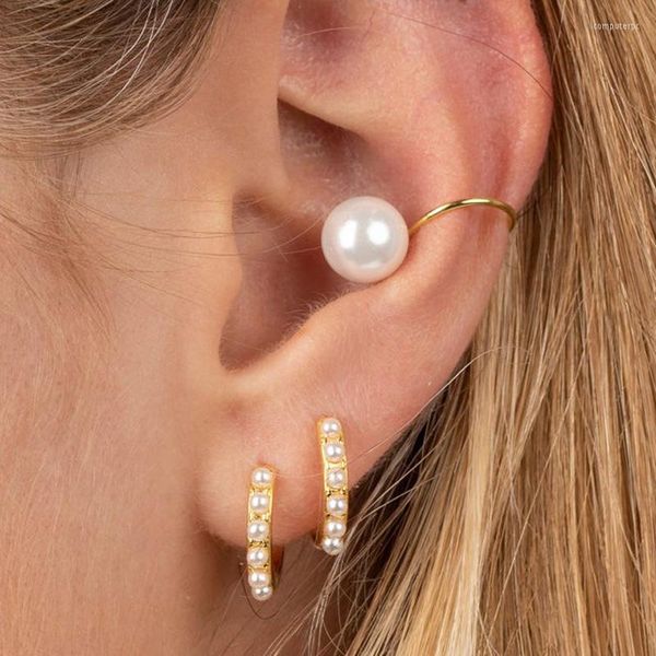 Boucles d'oreilles créoles de haute qualité, perles fraîches, bijoux à la mode pour femmes et filles, Huggies de mer, cadeau de mariage, été 2023