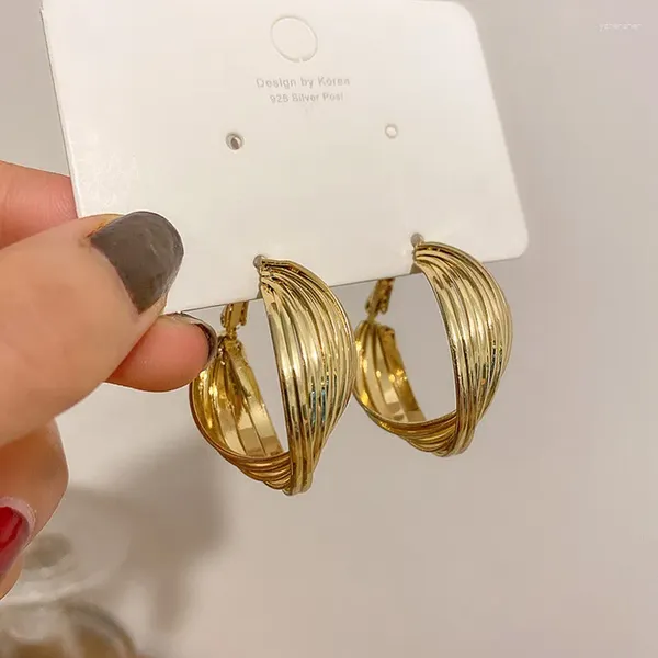 Pendientes de aro de alta calidad para mujer, gota circular geométrica 2024, joyería gitana única, anillos redondos de Metal para las orejas, venta al por mayor