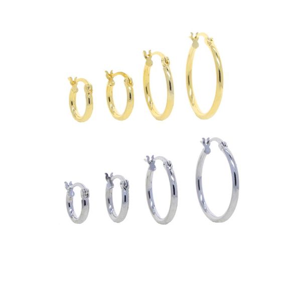 Boucles d'oreilles créoles Huggie 925 argent Sterling différentes tailles Tube boucle d'oreille classique mode femmes fille bijoux géométriques