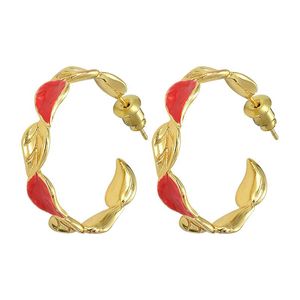 Pendientes de aro Huggie en forma de C para mujer, calidad de lujo, moda coreana, regalo de Navidad, accesorios de joyería femenina