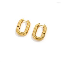 Hoop oorbellen Huggie Punk Onregelmatig roestvrij staal Oval Goud Gift voor vrouwen 2023 Trends Accessoires Sieraden Argollas PendientesHoop Indu2