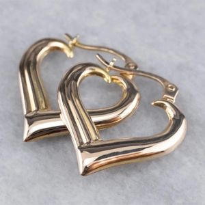 Hoop oorbellen Huggie Vintage Golden For Women Female 2023 Boho Metal Ongebruikelijke geometrische hart Drop Earring Trendy Jewelryhoop Huggiehoop