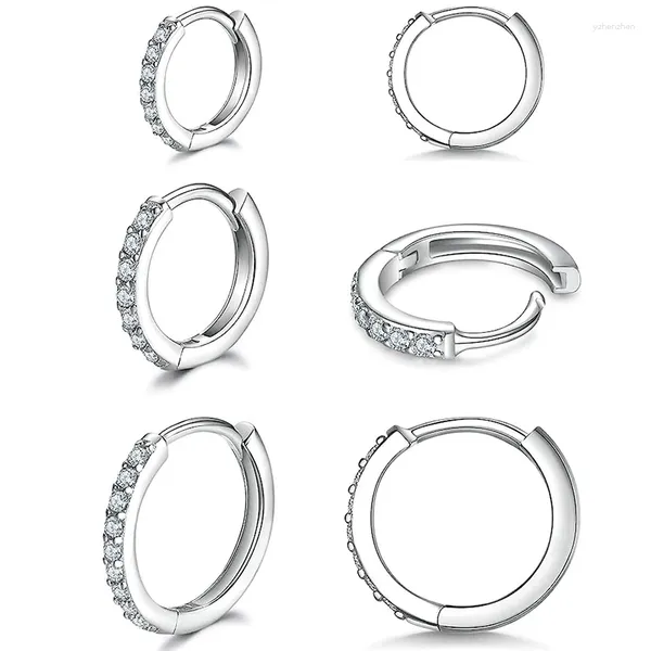 Boucles d'oreilles cerceaux hypoallergéniques Petites aiguille en argent sterling