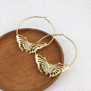 Boucles d'oreilles créoles Jenny recommandé Type bijoux de mode série romantique grand papillon couleur métallique femmes noblesse fête cadeau