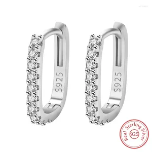 Hoop Earrings sieraden op 925 Sterling Silver Crystal Jewelry Fashion Zirkon Circle For Woman Lady Wedding Party Gift