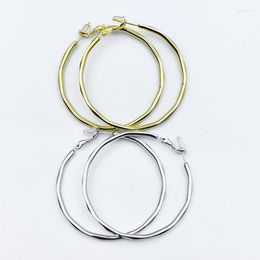 Hoop oorbellen Jicai Ladies 925 Silver Gold 18K Color Fashion Large For Women Fine Jewelry Party Decoration 2023