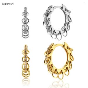 Boucles d'oreilles créoles Kikichicc 925 Sterling Silver 10.4mm Cercle Hoops Huggies 2023 Rock Punk Piercing Pendiente Ohrringe Bijoux De Mode Pour Femmes