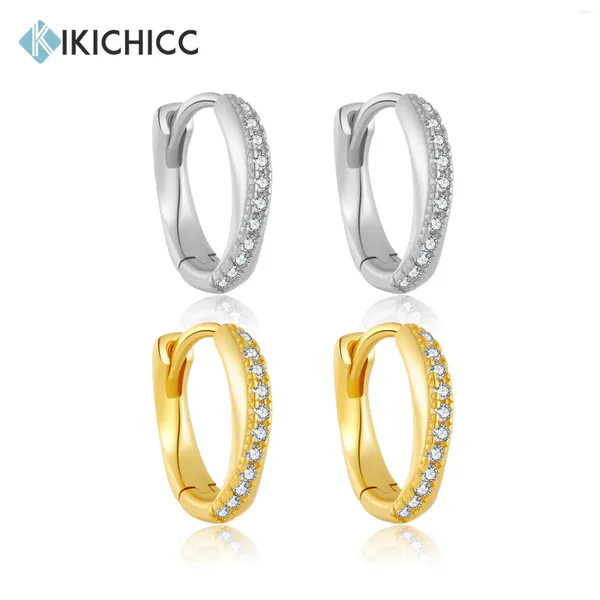 Boucles d'oreilles créoles KIKICHICC 925 argent Sterling 9.5mm irrégulier Huggies cercle boucle d'oreille Clips luxe Piercing Pendiente bijoux fins