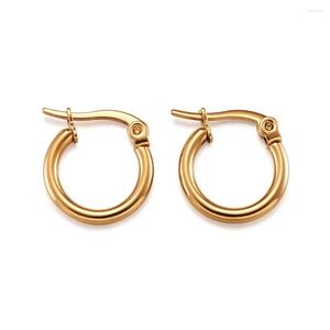 Boucles d'oreilles créoles Kissitty 6/10 paires 304 acier inoxydable hypoallergénique anneau forme boucle d'oreille bijoux trouver 15/20/25mm