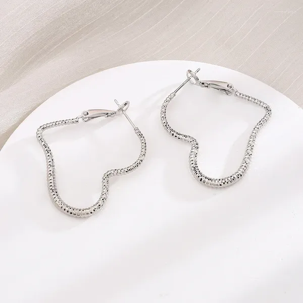 KOFSAC – boucles d'oreilles créoles en argent 925, Design français exagéré, voiture fleur amour cœur scintillant ciel étoile en forme de grand bijoux