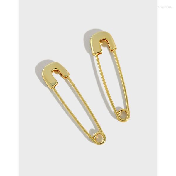 Pendientes de aro Estilo coreano 925 STERTERLING SILGER PARA Mujeres Seguridad creativa Pin con forma de orejas elegantes Joyas de moda 2022