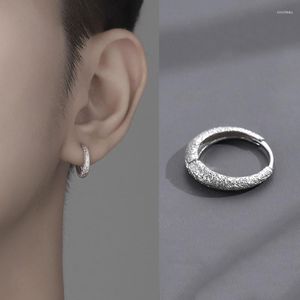 Boucles d'oreilles créoles version coréenne du hip-hop à la mode pour hommes avec anneaux simples et étoile du ciel givré Aretes De Mujer