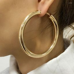 Boucles d'oreilles cerceaux grandes grosses épaisses pour les femmes de nuit de nuit Hyperbole 70 mm bijoux 2022