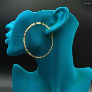 Hoop oorbellen grote diamant bezaaid voor vrouwen mode -sieraden 18k gouden feest bruiloft decoratie accessoires