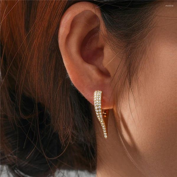 Boucles d'oreilles cerceau LENNIK rue Hipster fête à la mode Punk Hip Hop Rivet boucles d'oreilles pour femmes gothique bijoux Pendientes Orecchini