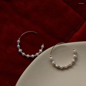 Hoop oorbellen lii ji geniue Pearl boho 14k goud gevuld geen fade hoepels zoetwater dames sieraden mama cadeau