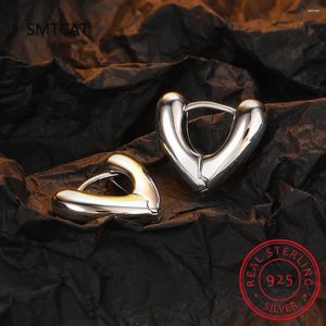 Boucles d'oreilles créoles en forme de cœur d'amour épais pour femmes, Design exquis, petite boucle d'oreille, Huggies, bijoux de fête en argent Sterling 925