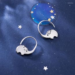Hoop oorbellen Lovely Animal Elephant Hook Earring 925 Sterling Silver Ears Anti Allergy Jewelry For Girls Kids Brincos
