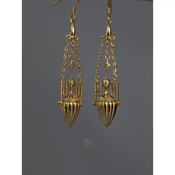 Boucles d'oreilles créoles créateur de luxe egypte turc Vintage gland longue oreille goutte boucle d'oreille Bvzantine Style balancent bijoux