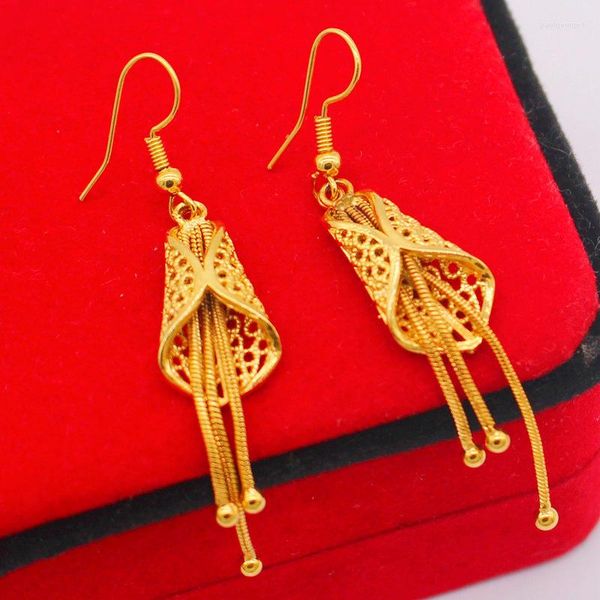 Boucles d'oreilles créoles luxe mode personnalité 24K doré creux feuilles sable or masses femmes été cigale bijoux cadeau