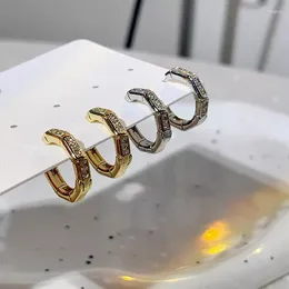 Orecchini a cerchio piercing di lusso zircone geometrico orecchino a fila singola per le donne ragazze adorabili accessori per gioielli da sposa per feste EH209