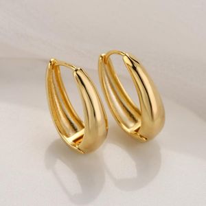 Pendientes de aro Mafisar Color dorado geométrico ovalado gota de agua para mujer moda Piercing Huggie Punk fiesta joyería regalos