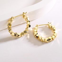 Mafisar – boucles d'oreilles créoles couleur or/argent, perles géométriques en cuivre pour femmes élégantes, vente en gros, bijoux de fête