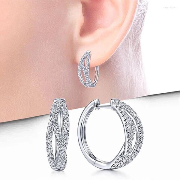 Boucles d'oreilles cerceau Milan arrivée Design torsadé couleur argent femmes mode contracté femme bijoux usage quotidien accessoire de mariage