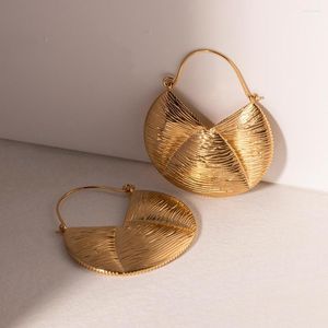 Ring oorbellen Minar ongebruikelijk 18K goud PVD verguld titanium staal metallic uitgehold handtas groot voor vrouwen feest vakantie sieraden