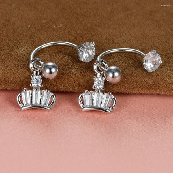 Boucles d'oreilles créoles en zircone cubique minimale pour femmes, bijoux de perçage en acier inoxydable, Tragus Cartilage conque Daith