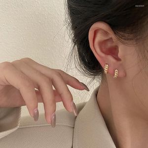 Hoop oorbellen Minimalistische charme voor vrouwen onregelmatige draai kleine ronde cirkel piercing oorringen Koreaanse accessoires groothandel