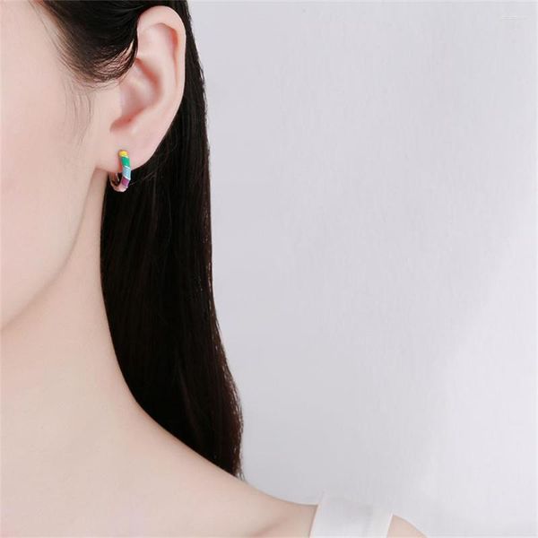 Boucles d'oreilles créoles minimalistes et élégantes pour femmes, Clip d'oreille, mode coréenne, goutte d'huile, Design Unique, exquis et Durable