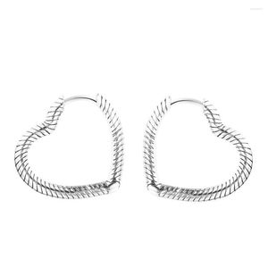 Hoop oorbellen Momenten Hart Charme Sterling zilveren sieraden voor vrouw DIY Wedding Party Make -up accessoires