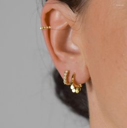 Hoop Ohrringe Multi Piercing Mode Geometrische Runde Dot Charm Ohrring Einfache 2023 Mädchen Frauen Trendy Schmuck Großhandel