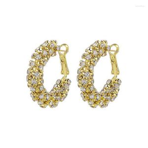 Hoop oorbellen mxgxfam 14 k lght gouden kleur volledig kristallen zirkon voor vrouwen mode sieraden nikkel gratis