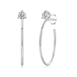 Boucles d'oreilles cerceaux na luxe de haute qualité 925 Vvs Sterling VVS Moisanite Français Huggie Wedding Femmes d'oreilles Fine Bijoux