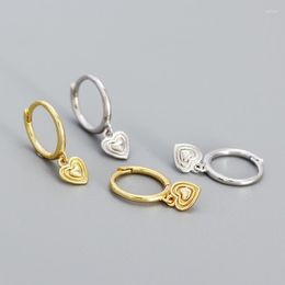 Hoop oorbellen NBSAMENG 925 Sterling Silver Koreaans schattig hart oorrang voor vrouwen meisje verjaardagscadeau klassieke elegante charme sieraden drop