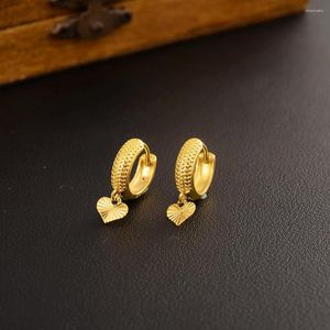 Boucles d'oreilles créoles d'ornements Love Gold pour femmes et enfants à la mode