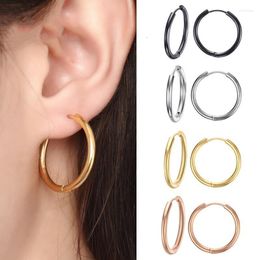 Boucles d'oreilles créoles OOCYSPOO Basic Rvs Oorringen Voor Vrouwen Man Ronde Cirkel Oorbel Aretes 25Mm/20Mm/11Mm Unisex Oor Sieraden