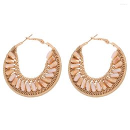 Hoop oorbellen Oorbellen mode handgeweven Boheemse C-vormige voor vrouwen Crystal Wedding Exquisite Charme Goede kwaliteit