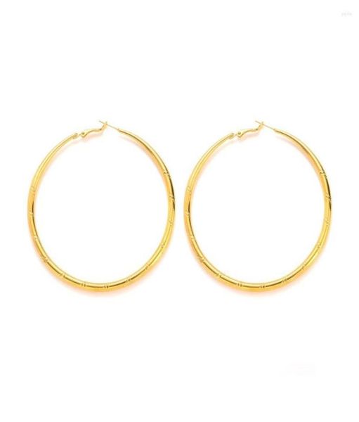 Boucles d'oreilles cerceaux Paire de gros cercles de cercle créole chic plaqué GOD CONCULTS UK5630643