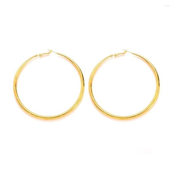 Pendientes Aros PAR DE AROS CRIOLLOS CHIC CRIOLLO GRANDE BAÑO ORO GRANDE REGALO UK268O