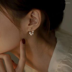 Boucles d'oreilles créoles perle boucle d'oreille pour femmes mode coréenne Vintage français plusieurs perles rondes charme oreille goujon baroque tendance unique dame bijoux
