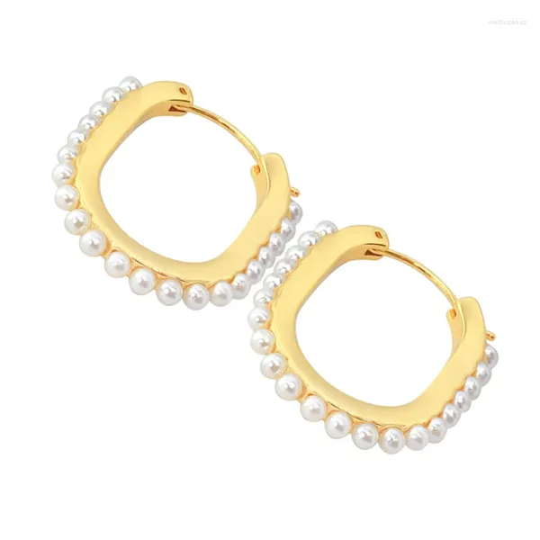 Boucles d'oreilles cerceau perle Tragus Piercing doré ovale exquis en forme de U femmes dames bijoux concepteur breloques accessoires