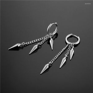 Boucles d'oreilles créoles personnalité 1 pièces en acier inoxydable 316L mode Punk gland chaîne Hip Hop pour femmes hommes fête bijoux cadeau E692