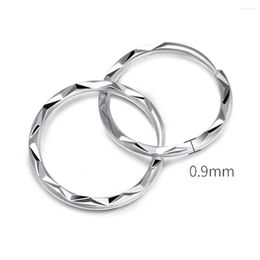 Boucles d'oreilles créoles PT950 pur platine 950 pour hommes et femmes, cadeau romantique brillant sculpté 1g